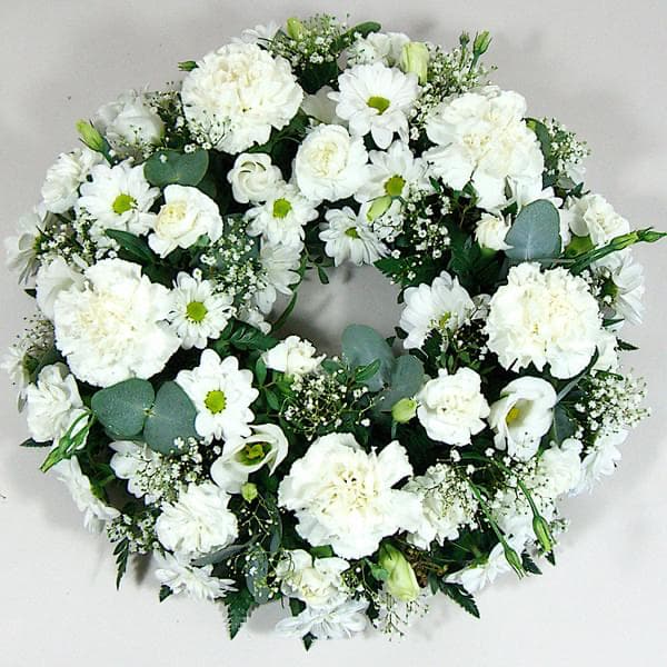 Classic Open Wreath in White