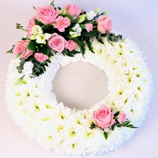 Formal Wreath in Pink & White
