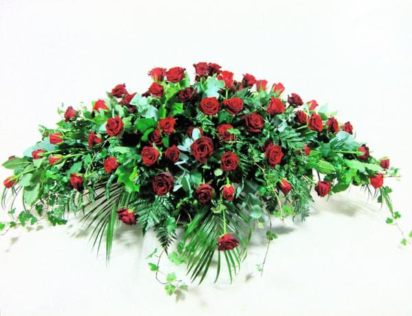 Red Rose Coffin Spray