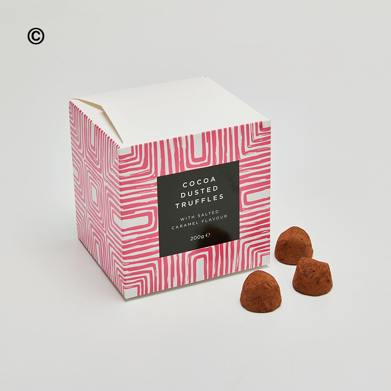 200g Box of Cocoa Dusted Salted Caramel truffles