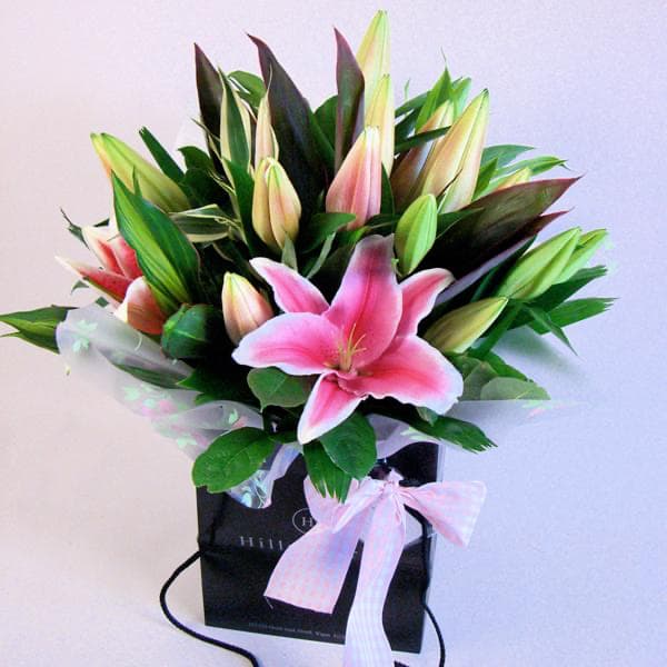 Oriental Pink Lilly Hand Tied